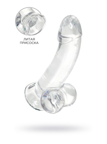 РЕАЛИСТИЧНЫЙ ФАЛЛОИМИТАТОР A-TOYS BY TOYFA CRYST, TPE, ПРОЗРАЧНЫЙ, 15 СМ