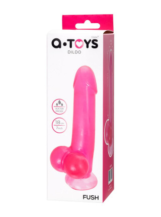 Реалистичный фаллоимитатор A-Toys by TOYFA Fush, TPE, розовый, 18 см