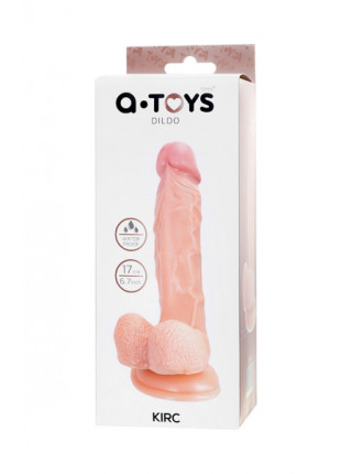 РЕАЛИСТИЧНЫЙ ФАЛЛОИМИТАТОР A-TOYS BY TOYFA KIRC, TPE, ТЕЛЕСНЫЙ, 17 СМ