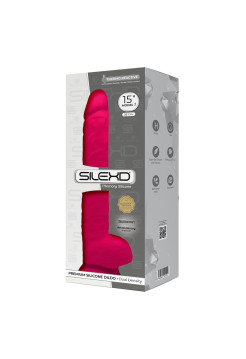 SileXD Фаллоимитатор Model 7, 15 фуксия Adrien Lastic , длина 38.00 см, диаметр 7.00 см