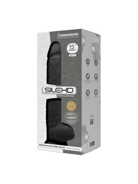 SileXD Фаллоимитатор Model 7, 15, черный Adrien Lastic , длина 38.00 см, диаметр 7.00 см