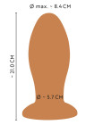 Анальная пробка мягкая с присоской, 21 см ORION, длина 21.00 см, диаметр 8.40 см