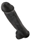 Фаллоимитатор-гигант черный King Cock 15 Cock with Balls Pipedream, длина 40.60 см, диаметр 7.60 см