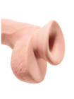 Фаллоимитатор на присоске King Cock Plus 9 Triple Density Cock with Balls - Flesh Pipedream, длина 24.10 см, диаметр 4.30 см