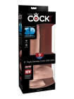 Фаллоимитатор на присоске King Cock Plus 9 Triple Density Cock with Balls - Flesh Pipedream, длина 24.10 см, диаметр 4.30 см