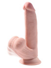 Фаллоимитатор на присоске King Cock Plus 7 Triple Density с подвижной мошонкой Pipedream, длина 17.80 см, диаметр 4.00 см