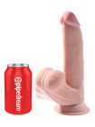 Фаллоимитатор на присоске King Cock Plus 7 Triple Density с подвижной мошонкой Pipedream, длина 17.80 см, диаметр 4.00 см