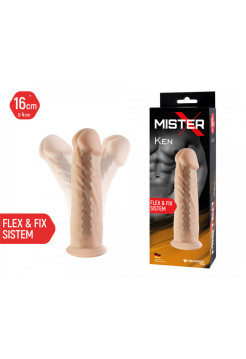 Фаллоимитатор на присоске с гибким хребтом Mister-X KEN SITABELLA, длина 16.00 см, диаметр 4.00 см