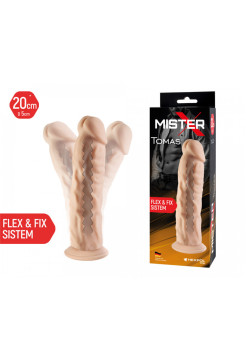Фаллоимитатор на присоске с гибким хребтом Mister-X TOMAS SITABELLA, длина 16.00 см, диаметр 4.00 см 