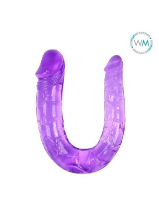 Фаллоимитатор двухголовочный TWIN HEAD/DOUBLE DONG цвет фиолетовый L 298 мм D 33x22 мм
