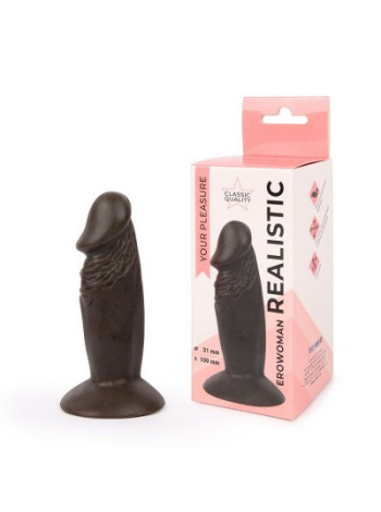 ФАЛЛОИМИТАТОР L рабочей части 100 мм D 31 мм, цвет коричневый, PVC