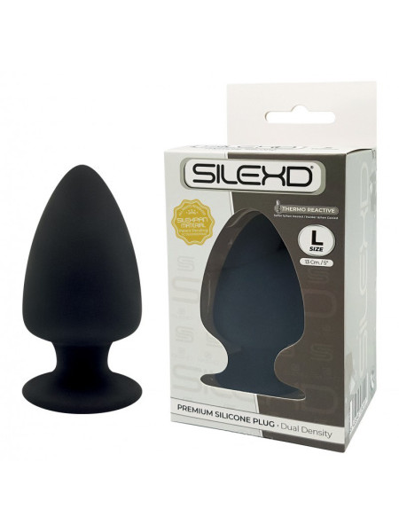 Анальная втулка SILEXD Plug Model 1, черная, L Длина 13 см Диаметр 7,2 см