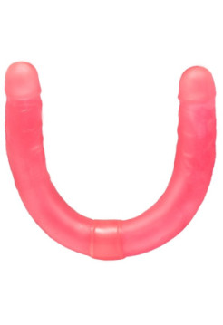 ФАЛЛОИМИТАТОР ДВУХСТОРОННИЙ ГЕЛЕВЫЙ В ЛАМИНАТЕ L 440 мм D 39 мм 