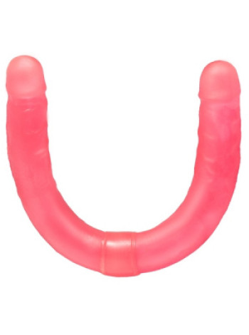 ФАЛЛОИМИТАТОР ДВУХСТОРОННИЙ ГЕЛЕВЫЙ В ЛАМИНАТЕ L 440 мм D 39 мм 