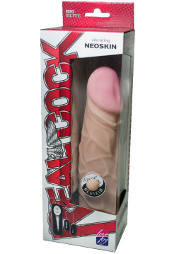 Вибромассажёр-реалистик киберскин-ГИГАНТ на присоске Длина общая 270 мм. Диаметр 65 мм