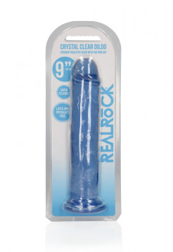 Фаллоимитатор реалистик прозрачный - 23 см на присоске