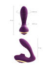 Массажер с двойной стимуляцией, силикон, фиолетовый, 14 см