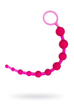 Анальная цепочка TOYFA, PVC, розовый, 30 см