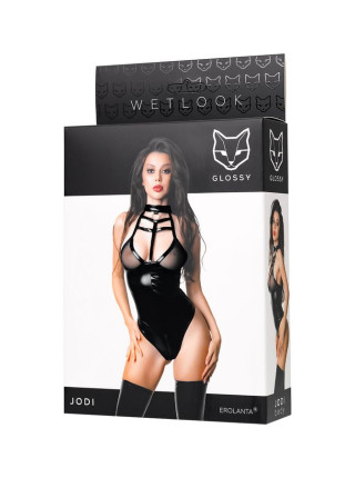 Боди Glossy Jodi из материала Wetlook, M, XL