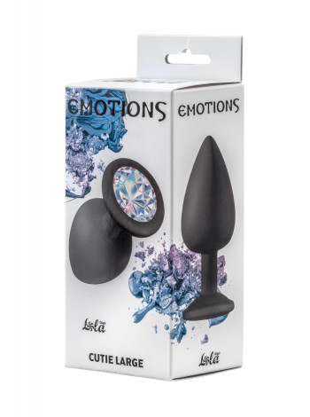 АНАЛЬНАЯ ПРОБКА EMOTIONS CUTIE LARGE BLACK MOONSTONE CRYSTAL 4013-08LOLA