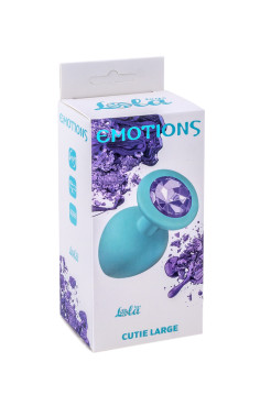 АНАЛЬНАЯ ПРОБКА EMOTIONS CUTIE LARGE TURQUOISE LIGHT PURPLE CRYSTAL 4013-04LOLA