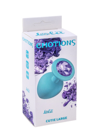 АНАЛЬНАЯ ПРОБКА EMOTIONS CUTIE LARGE TURQUOISE LIGHT PURPLE CRYSTAL 4013-04LOLA