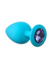 АНАЛЬНАЯ ПРОБКА EMOTIONS CUTIE LARGE TURQUOISE LIGHT PURPLE CRYSTAL 4013-04LOLA