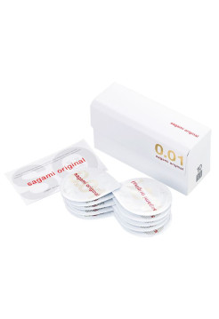 Презервативы Sagami, original 0.01, полиуретан, 17 см, 5,5 см