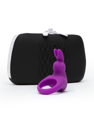 Эрекционное кольцо Happy Rabbit с вибрацией, фиолетовое, кейс в комплекте