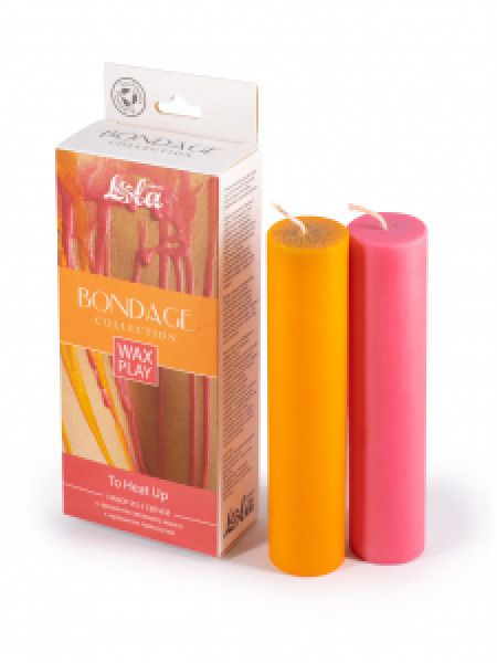 НАБОР ИЗ 2 Низкотемпературная свеча для тактильной практики, Розовая: 45-50 градусов. Оранжевая: 55-60 градусов.