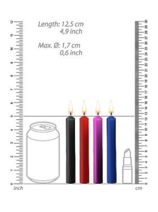 Набор разноцветных восковых BDSM-свечей Teasing Wax Candles Large