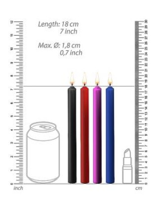 Набор разноцветных восковых BDSM-свечей Teasing Wax Candles Large