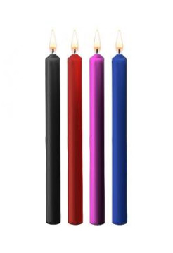 Набор разноцветных восковых BDSM-свечей Teasing Wax Candles Large