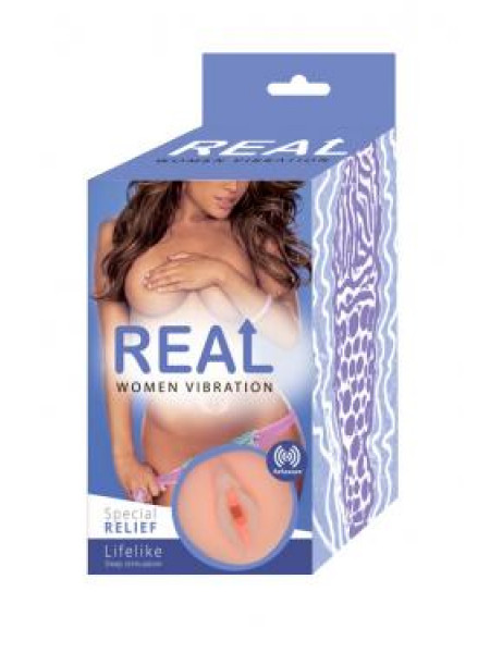 Реалистичный односторонний мастурбатор Real Women Vibration с вибрацией