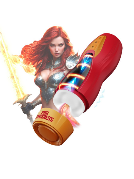 Интерактивный мастурбатор Masturs Fire Sorceress Solara. Нагрев, вибрация, движение. Masturs, c вибрацией, длина 25.00 см, диаметр 2.50 см
