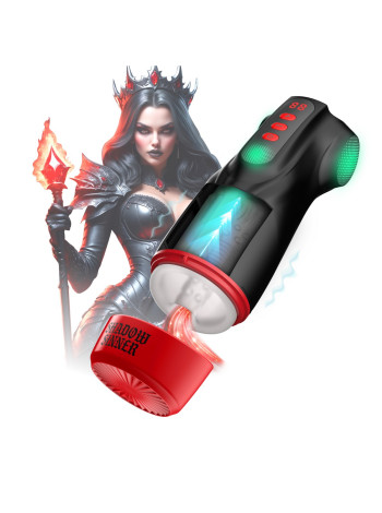 Интерактивный мастурбатор Masturs Shadow Sinner Raven. Вакуум, вибрация, подсветка. Masturs, c вибрацией, длина 26.50 см, диаметр 2.50 см