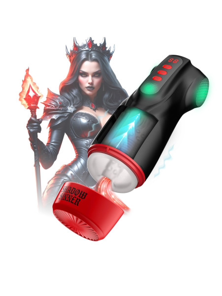 Интерактивный мастурбатор Masturs Shadow Sinner Raven. Вакуум, вибрация, подсветка. Masturs, c вибрацией, длина 26.50 см, диаметр 2.50 см