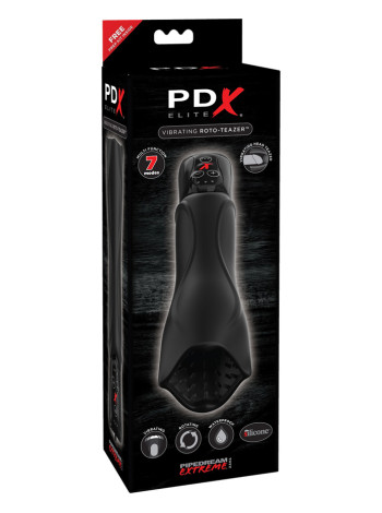 Вибромастурбатор-ротатор Vibrating Roto-Teazer PDX Elite Pipedream, c вибрацией, длина 24.40 см, диаметр 4.60 см