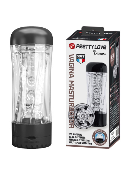 Мастурбатор в тубе с вибрацией Tamara Pretty Love, c вибрацией, длина 19.00 см