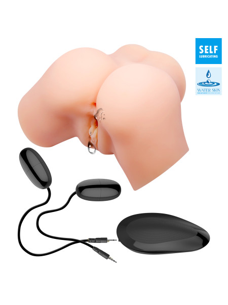 Мастурбатор мини-полуторс Samantha, с двумя вибропулями Baile, c вибрацией, длина 17.50 см