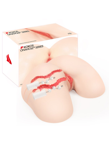 Vanilla Onahole Real Vagina Мастурбатор полуторс с двойным слоем, с вибрацией KOKOS, c вибрацией, длина 40.00 см, диаметр 1.50 см