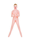 Кукла надувная Dolls-X by TOYFA Hannah, блондинка, с тремя отверстиями, кибер вставка: вагина