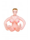 КУКЛА НАДУВНАЯ LILIANA С РЕАЛИСТИЧНОЙ ГОЛОВОЙ, TOYFA DOLLS-X, БЛОНДИНКА, С ДВУМЯ ОТВЕРСТИЯМИ, КИБЕР