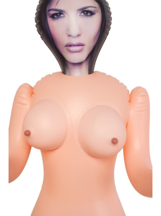 КУКЛА НАДУВНАЯ DOLLS-X BY TOYFA CASSANDRA, БРЮНЕТКА, С ДВУМЯ ОТВЕРСТИЯМИ, 160 СМ