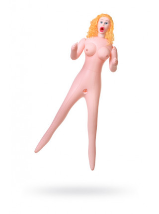 КУКЛА НАДУВНАЯ DOLLS-X BY TOYFA CELINE С РЕАЛИСТИЧНОЙ ГОЛОВОЙ, БЛОНДИНКА, С ТРЕМЯ ОТВЕРСТИЯМИ