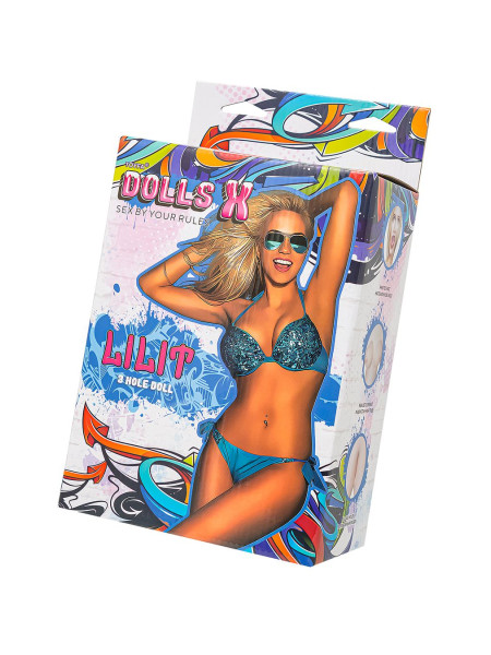 Кукла надувная Dolls-X by TOYFA Lilit, блондинка, с тремя отверстиями, 150 см