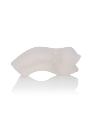 Изогнутый мастурбатор с глубоким горлом Vivid Raw® Beaded Deep Throat - Clear