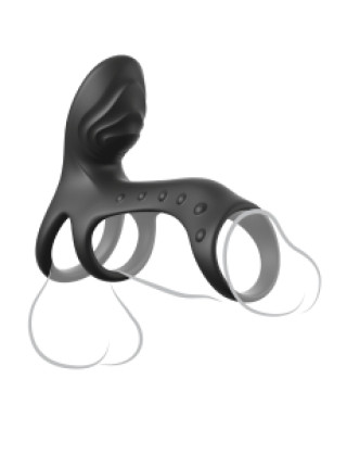 Виброкольцо на пенис с двумя моторчиками Ultimate Couples Cage Pro