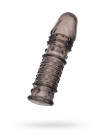 Насадка на пенис XLover by TOYFA, для увеличения размера, TPE, черный прозрачный, 13,5 см