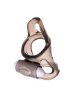 Эрекционное кольцо на пенис с вибрацией XLover by TOYFA, TPE, черный прозрачный, 7 см